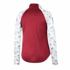 Women's Colosseum Cardinal Arkansas Razorbacks OHT Military Appreciation Flash Arctic Camo Raglan Quarter-Zip Jacket -Colosseum Shop DSCO1151957938 4633 ALT3
