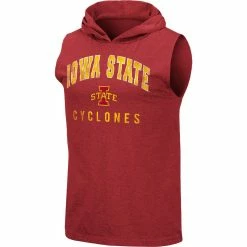 Colosseum Men's Heathered Cardinal Iowa State Cyclones Varsity Hoodie Tank Top -Colosseum Shop DSCO1152055786 4633 ALT2