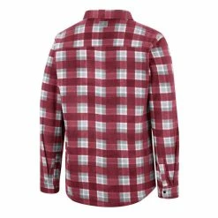 Colosseum Men's Crimson/White Indiana Hoosiers Ellis Plaid Full-Snap Shirt Jacket -Colosseum Shop DSCO1152055963 M9JC ALT3