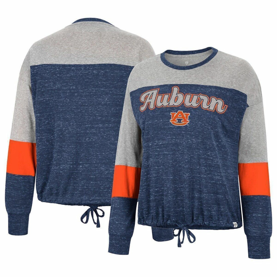 Colosseum Women's Navy Auburn Tigers Joanna Tie Front Long Sleeve T-Shirt 2 Colosseum Women's Navy Auburn Tigers Joanna Tie Front Long Sleeve T-Shirt - Image 2