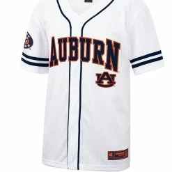 Colosseum Men's White Auburn Tigers Free Spirited Mesh Button-Up Baseball Jersey -Colosseum Shop DSCO1152056748 3550 ALT2