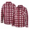 Colosseum Men's Cardinal/White Arkansas Razorbacks Ellis Plaid Full-Snap Shirt Jacket
