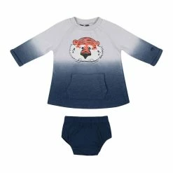 Colosseum Newborn & Infant Gray/Navy Auburn Tigers Hand In Hand Ombre Dress & Bloomers Set -Colosseum Shop DSCO1152433814 1927 ALT2