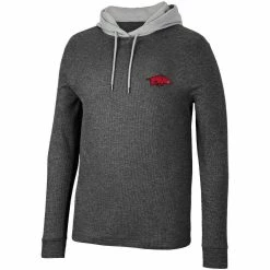 Men's Colosseum Black Arkansas Razorbacks Ballot Waffle-Knit Thermal Long Sleeve Hoodie T-Shirt 6 Men's Colosseum Black Arkansas Razorbacks Ballot Waffle-Knit Thermal Long Sleeve Hoodie T-Shirt -Colosseum Shop DSCO1152521718 1007 ALT2