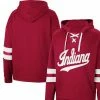 Colosseum Men's Crimson Indiana Hoosiers Lace-Up 4.0 Pullover Hoodie