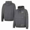 Colosseum Men's Charcoal Arkansas Razorbacks OHT Military Appreciation Quarter-Zip Hoodie