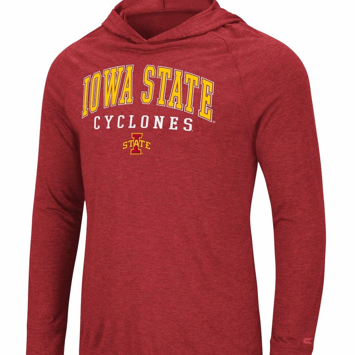Men's Colosseum Cardinal Iowa State Cyclones Campus Raglan Long Sleeve Hoodie T-Shirt 3 Men's Colosseum Cardinal Iowa State Cyclones Campus Raglan Long Sleeve Hoodie T-Shirt - Image 3