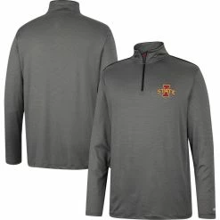 Colosseum Men's Charcoal Iowa State Cyclones Logo Quarter-Zip Windshirt