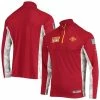 Colosseum Men's Cardinal Iowa State Cyclones OHT Military Appreciation Snow Cruise Raglan 1/4-Zip Jacket