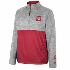 Colosseum Men's Gray Indiana Hoosiers John Half-Zip Jacket -Colosseum Shop DSCO1153014544 1927 ALT2