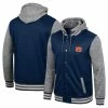 Men's Colosseum Navy Auburn Tigers Robinson Hoodie Full-Snap Jacket