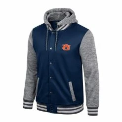 Men's Colosseum Navy Auburn Tigers Robinson Hoodie Full-Snap Jacket -Colosseum Shop DSCO1153016730 1320 ALT2