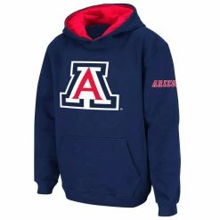Colosseum Youth Navy Arizona Wildcats Big Logo Pullover Hoodie