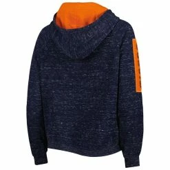 Colosseum Women's Navy Auburn Tigers The Devil Speckle Lace-Placket Raglan Pullover Hoodie -Colosseum Shop DSCO1153017834 1320 ALT3