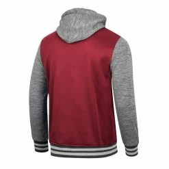 Colosseum Men's Cardinal Iowa State Cyclones Robinson Hoodie Full-Snap Jacket -Colosseum Shop DSCO1153019099 4633 ALT3