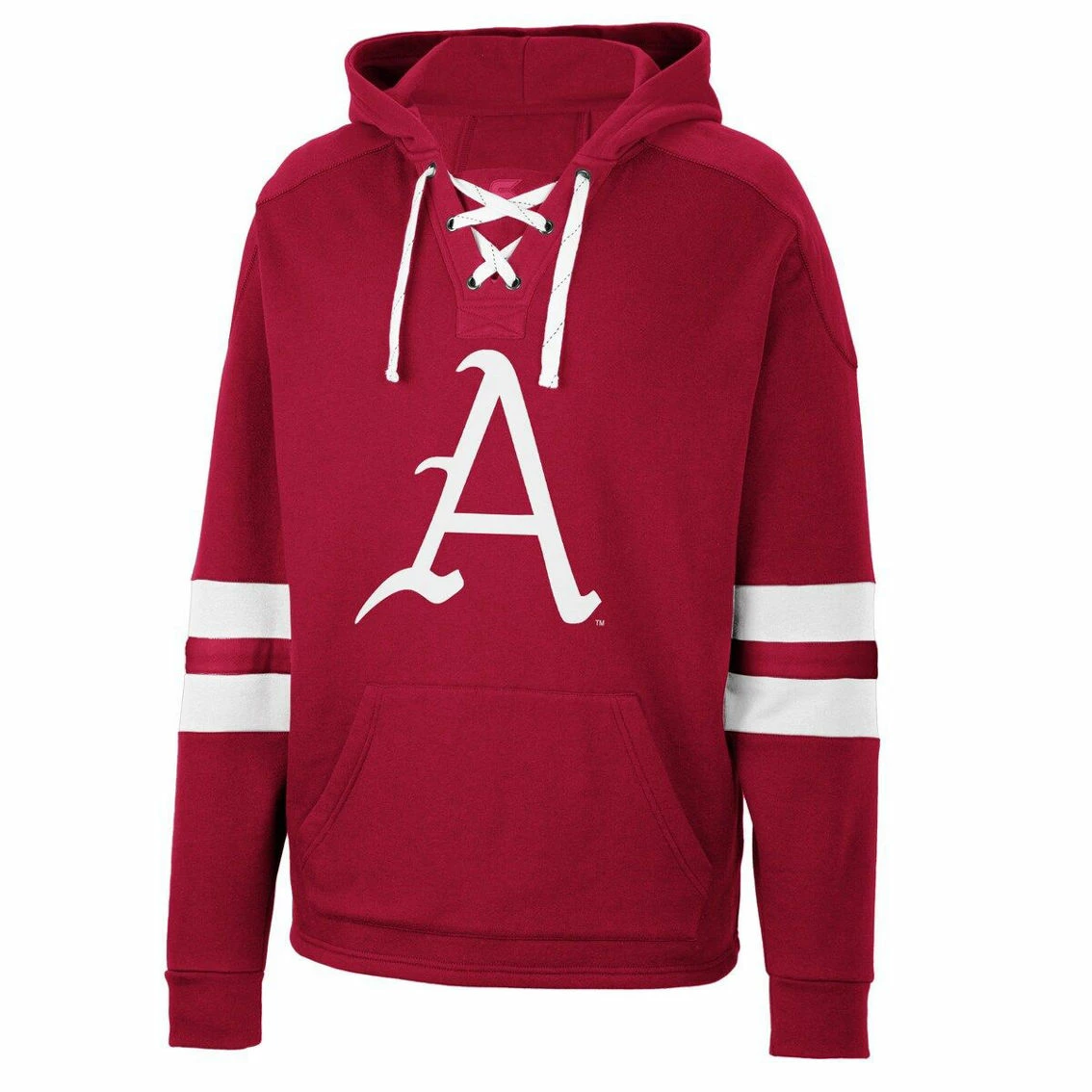 Men's Colosseum Cardinal Arkansas Razorbacks Lace-Up 4.0 Pullover Hoodie 3 Men's Colosseum Cardinal Arkansas Razorbacks Lace-Up 4.0 Pullover Hoodie - Image 3