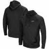Colosseum Men's Black Arkansas Razorbacks Blackout 3.0 Tonal Raglan Full-Zip Hoodie