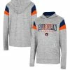 Colosseum Youth Heather Gray Auburn Tigers Tartookas Long Sleeve Hoodie T-Shirt