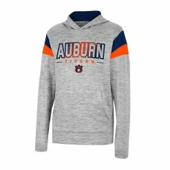 Colosseum Youth Heather Gray Auburn Tigers Tartookas Long Sleeve Hoodie T-Shirt -Colosseum Shop DSCO1153023858 1927 ALT2