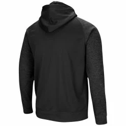 Colosseum Men's Black Auburn Tigers Blackout 3.0 Tonal Raglan Full-Zip Hoodie -Colosseum Shop DSCO1153026086 1007 ALT3
