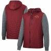 Colosseum Men's Cardinal/Charcoal Iowa State Cyclones Course Herringbone Full-Zip Hoodie