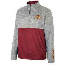 Colosseum Men's Gray Iowa State Cyclones John Half-Zip Jacket -Colosseum Shop DSCO1156132996 1927 ALT2