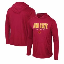 Colosseum Men's Cardinal Iowa State Cyclones Team Color Rival Hoodie Long Sleeve T-Shirt
