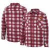 Men's Colosseum Cardinal/White Iowa State Cyclones Ellis Plaid Full-Snap Shirt Jacket