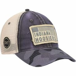 Colosseum Men's Charcoal Indiana Hoosiers OHT Military Appreciation United Trucker Snapback Hat -Colosseum Shop DSCO1156873525 1904 ALT3