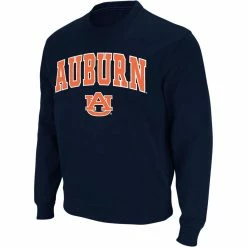Men's Colosseum Navy Auburn Tigers Arch & Logo Crew Neck Sweatshirt -Colosseum Shop DSCO1156932374 1320 ALT2