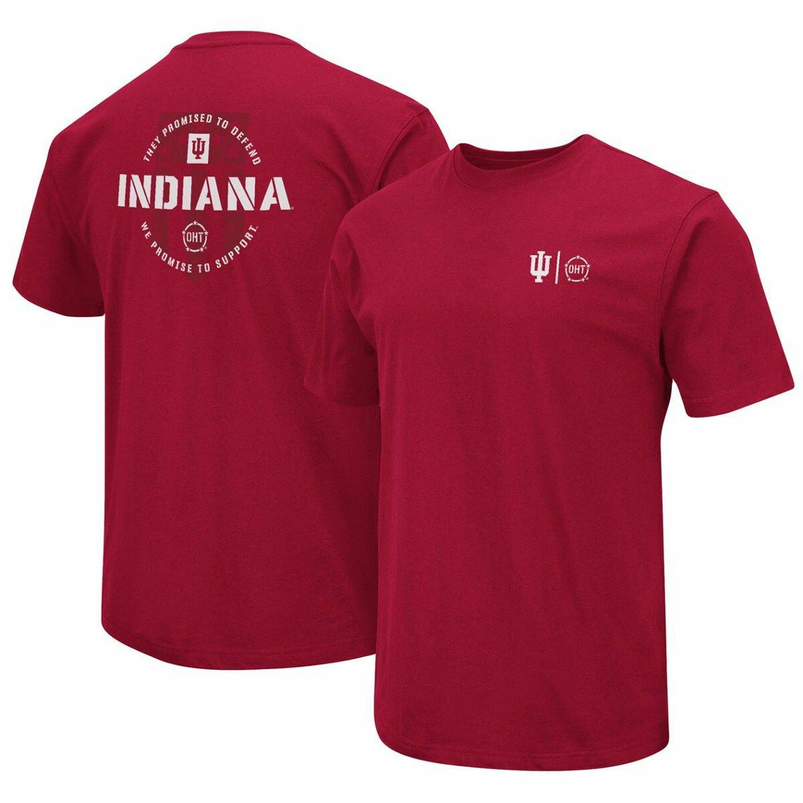 Colosseum Men's Crimson Indiana Hoosiers OHT Military Appreciation T-Shirt 1 Colosseum Men's Crimson Indiana Hoosiers OHT Military Appreciation T-Shirt
