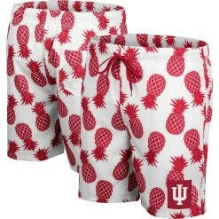Colosseum Men's White/Crimson Indiana Hoosiers Pineapple Swim Shorts -Colosseum Shop DSCO1159739326 3550 ALT1