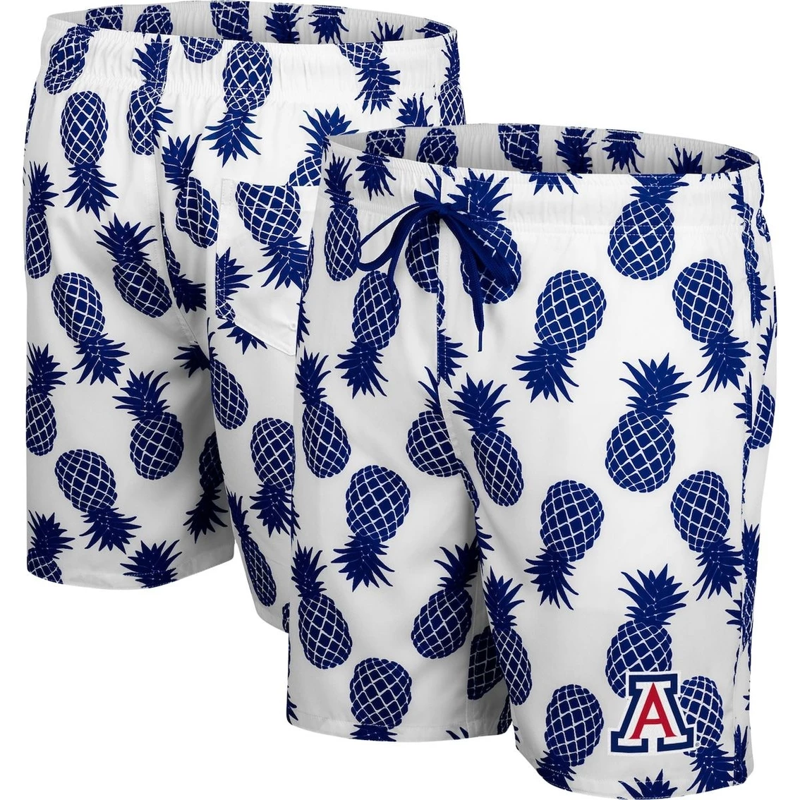 Colosseum Men's White/Navy Arizona Wildcats Pineapple Swim Shorts 2 Colosseum Men's White/Navy Arizona Wildcats Pineapple Swim Shorts - Image 2