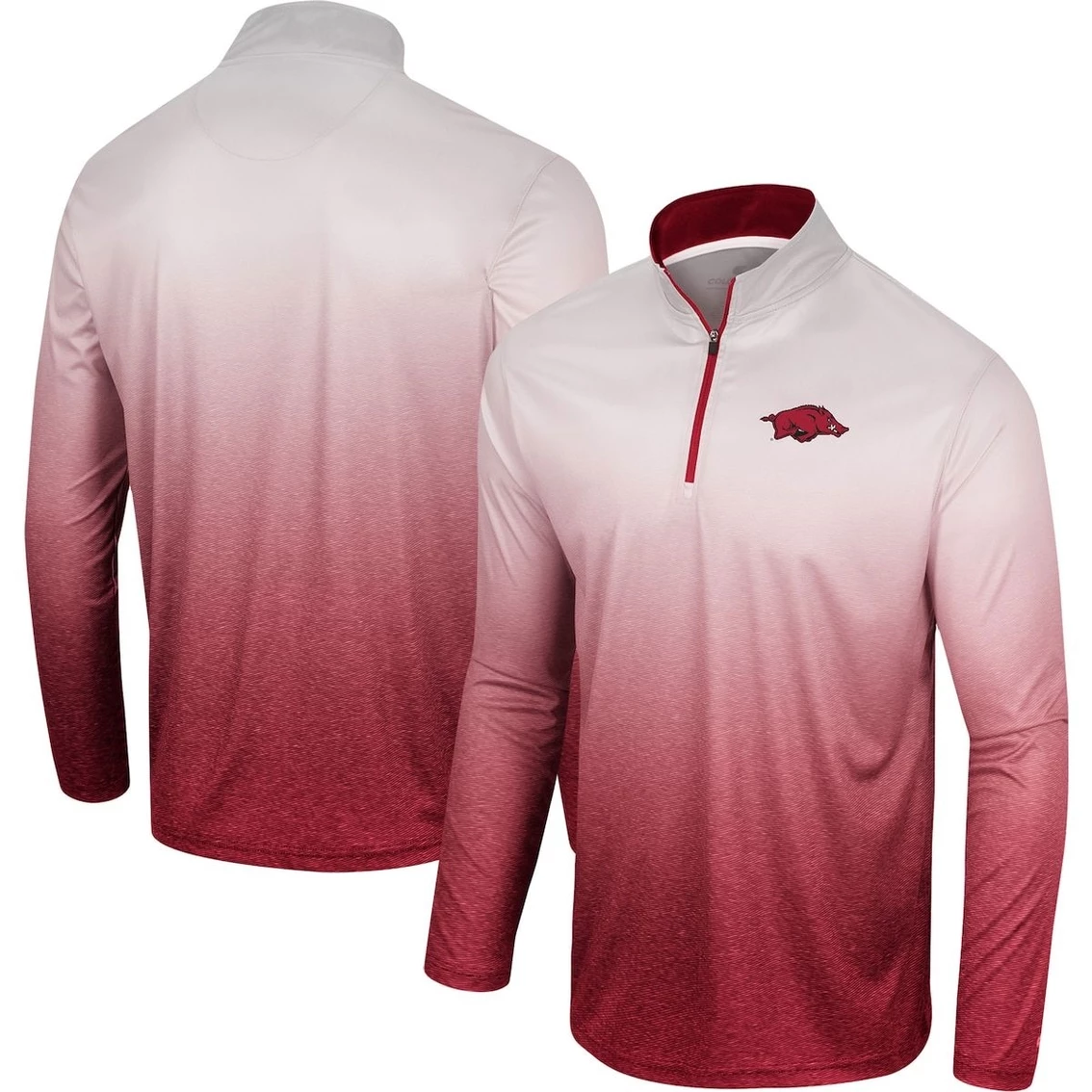 Colosseum Men's White/Cardinal Arkansas Razorbacks Laws Of Physics Quarter-Zip Windshirt 2 Colosseum Men's White/Cardinal Arkansas Razorbacks Laws Of Physics Quarter-Zip Windshirt - Image 2