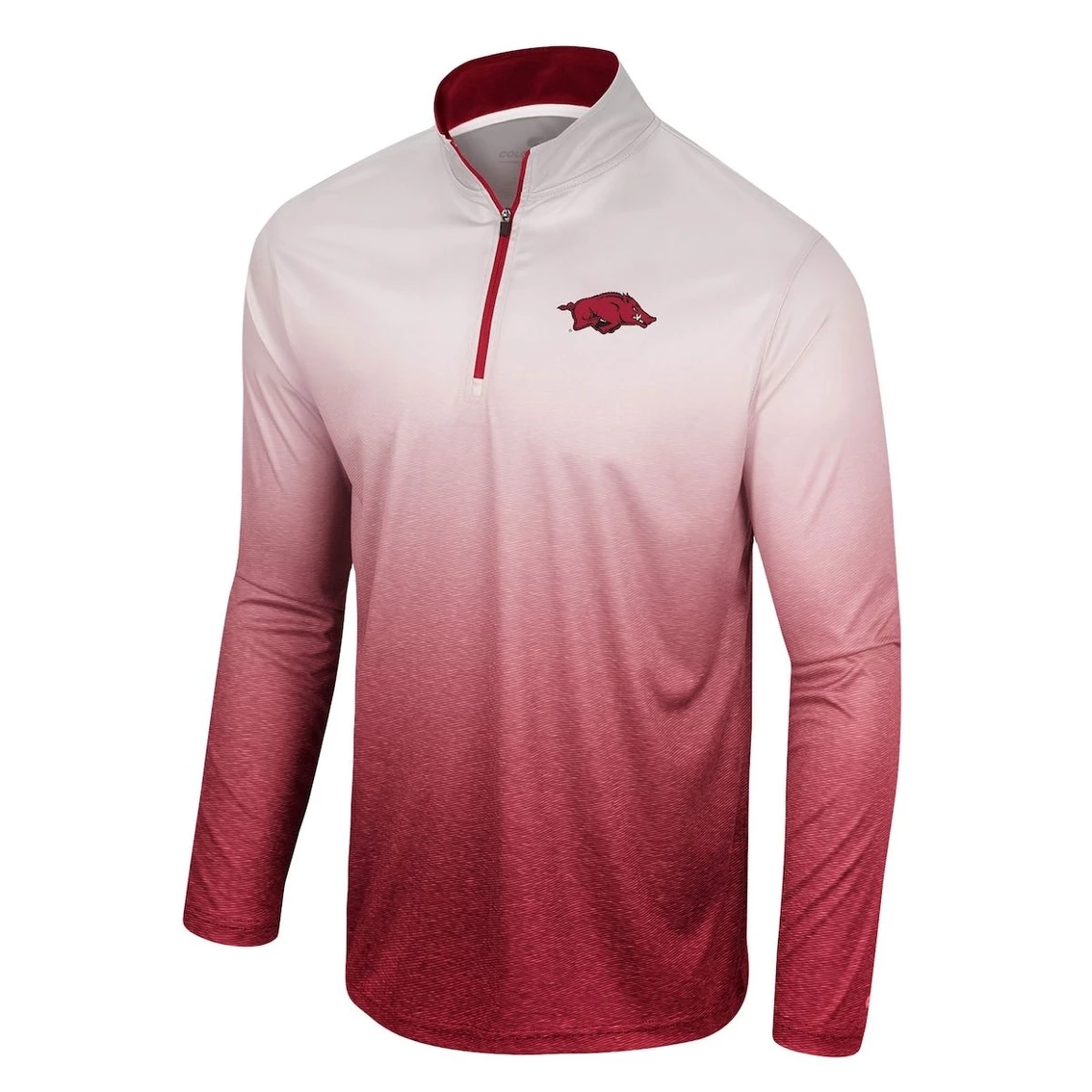 Colosseum Men's White/Cardinal Arkansas Razorbacks Laws Of Physics Quarter-Zip Windshirt 3 Colosseum Men's White/Cardinal Arkansas Razorbacks Laws Of Physics Quarter-Zip Windshirt - Image 3