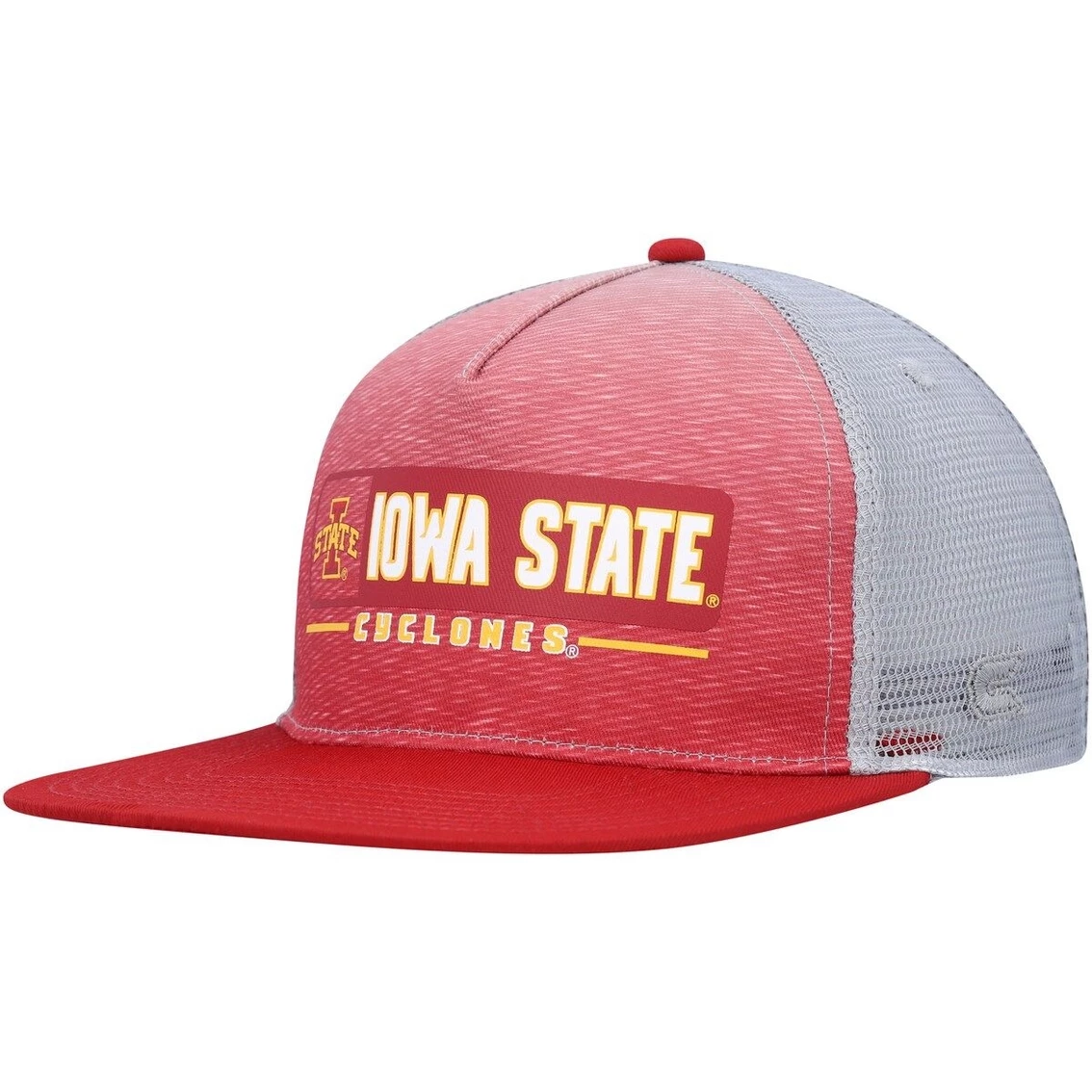 Colosseum Men's Cardinal/Gray Iowa State Cyclones Snapback Hat 2 Colosseum Men's Cardinal/Gray Iowa State Cyclones Snapback Hat - Image 2