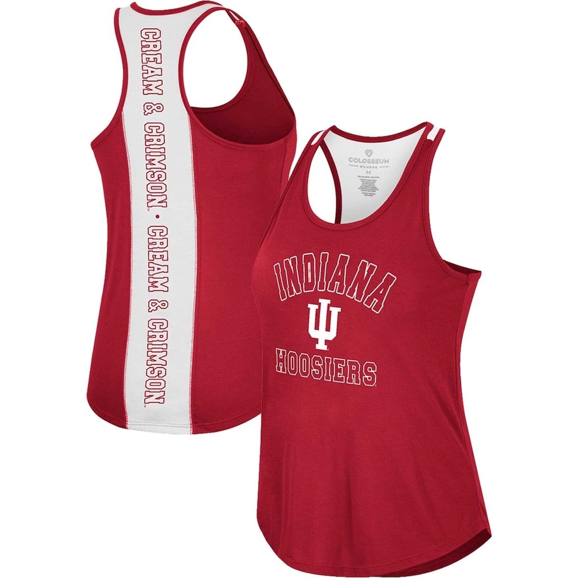 Colosseum Women's Crimson Indiana Hoosiers 10 Days Racerback Scoop Neck Tank Top 1 Colosseum Women's Crimson Indiana Hoosiers 10 Days Racerback Scoop Neck Tank Top