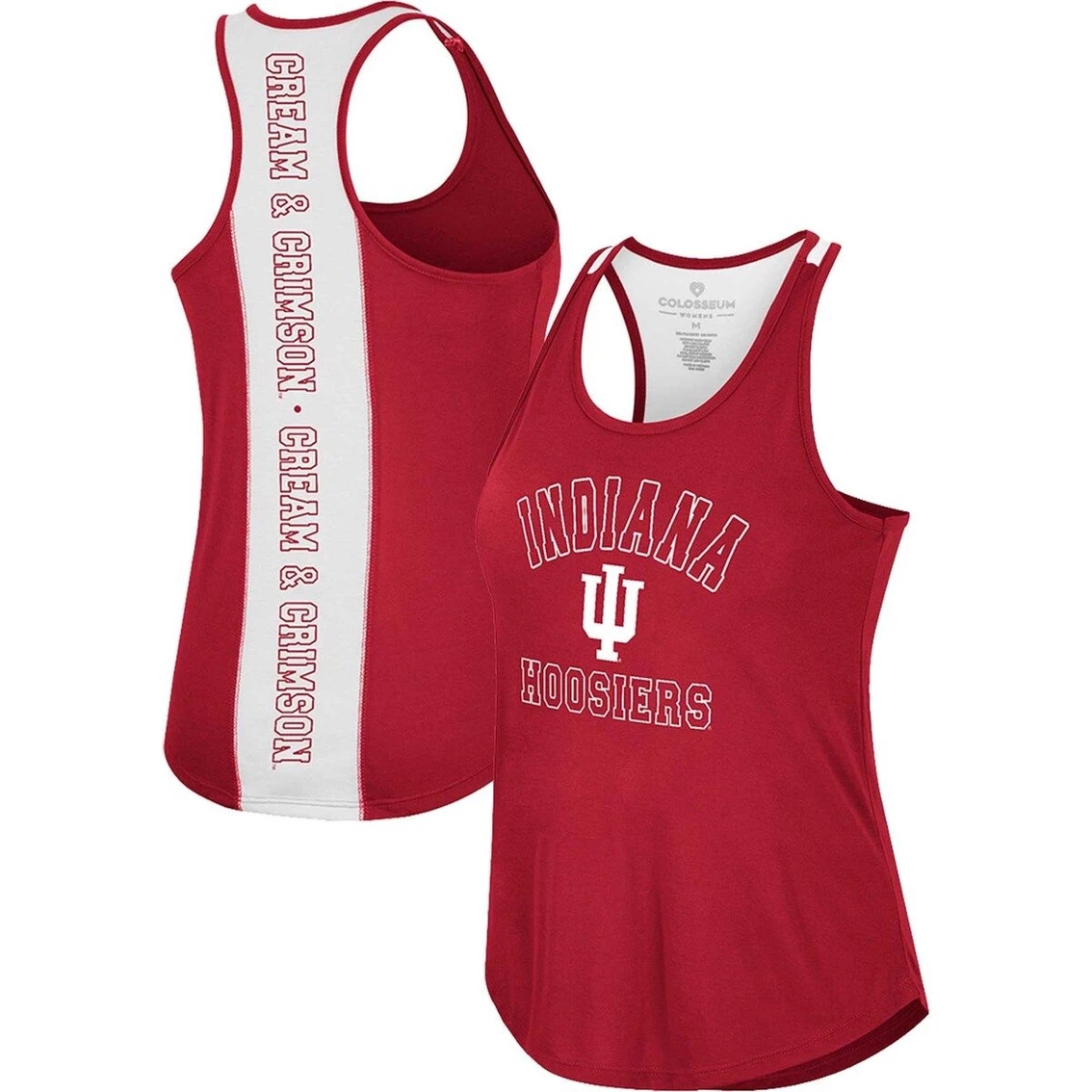 Colosseum Women's Crimson Indiana Hoosiers 10 Days Racerback Scoop Neck Tank Top 2 Colosseum Women's Crimson Indiana Hoosiers 10 Days Racerback Scoop Neck Tank Top - Image 2