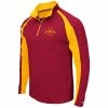 Colosseum Men's Heathered Cardinal Iowa State Cyclones The J. Peterman Quarter-Zip Pullover Jacket