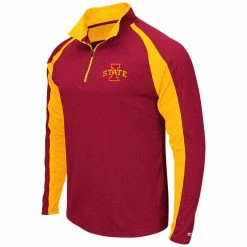 Colosseum Men's Heathered Cardinal Iowa State Cyclones The J. Peterman Quarter-Zip Pullover Jacket -Colosseum Shop DSCO1161636213 4639 ALT2