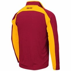 Colosseum Men's Heathered Cardinal Iowa State Cyclones The J. Peterman Quarter-Zip Pullover Jacket -Colosseum Shop DSCO1161636213 4639 ALT3